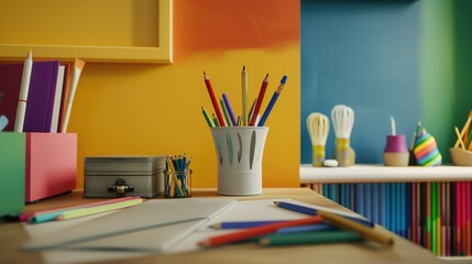Vibrant Study Environment Backgrounds for Online Course Promotions, E-Learning Banners, and Educational Social Media Content