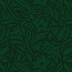 Exotic hand drawn flowers, seamless patterns with floral for fabric, textiles, clothing, wrapping paper, cover, banner, home decor, abstract backgrounds. Vector illustration.