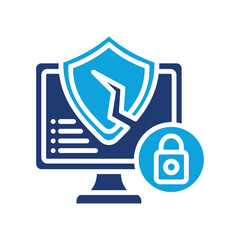 Obraz premium Vulnerability Security glyph color icon