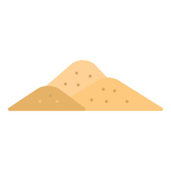 Sand Dune Vector Icon – Flat Desert Illustration