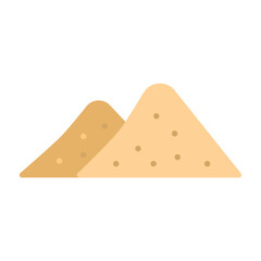 Sand Dune Vector Icon – Flat Desert Illustration