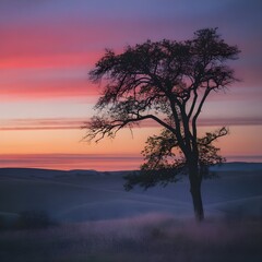 Fototapeta premium sunset over the river