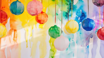 Artistic Watercolor Celebration Backgrounds for Graduation Invitations, Academic Awards, and Educational Milestone Designs