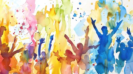 Artistic Watercolor Celebration Backgrounds for Graduation Invitations, Academic Awards, and Educational Milestone Designs