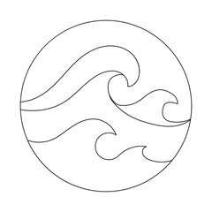 Waves show motion and beauty in a circular design