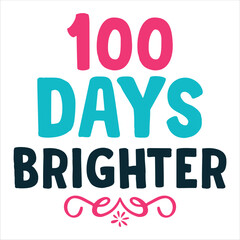  100 Days of School with Book Stack and Pencil Graphic Academic Celebration Design T‑Shirt