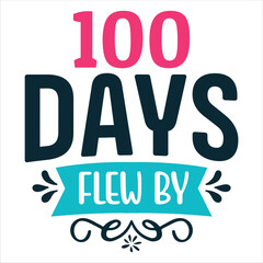  100 Days of School with Book Stack and Pencil Graphic Academic Celebration Design T‑Shirt