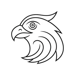 Obraz premium eagle head formed with spiral patterns line art