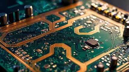 Fototapeta premium Futuristic Circuit Board Abstract