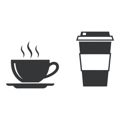 Hot coffee drink icons