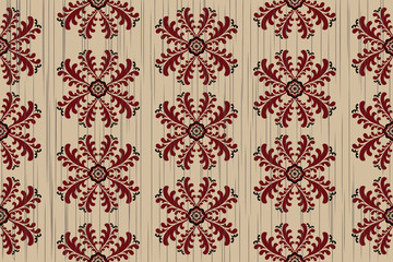 Ikat abstract ethnic art seamless pattern vintage style wallpaper, set, geometric, oriental, fabric, clothing, print, ornament, Aztec geometric, furniture