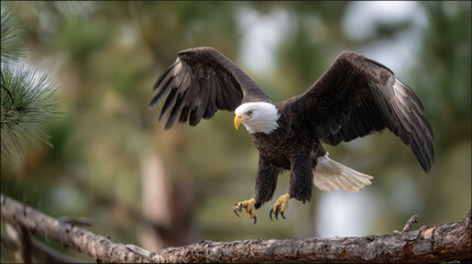Eagle Talons Extended About To Land