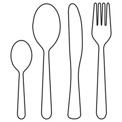 Fork line icon