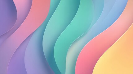 Vibrant abstract background with flowing pastel colors creating smooth wave shapes in a modern elegant design perfect for art and design projects
