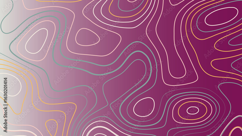 Poster topographic map seamless pattern. vector background.