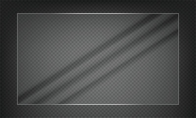 16:9 vector image of a mirror reflection, suitable for application on glass, plastic, or acrylic window surfaces. Offers a glossy, luminous appearance with bright highlights and transparency.
