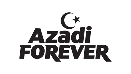 Azadi forever vector graphic download independence day design element islamic symbol