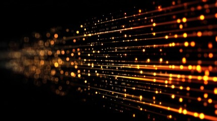 Digital Stream: A dynamic and futuristic visual of data flowing in a vibrant, radiant stream of light, symbolizing the ever-evolving digital landscape and technological innovation. 