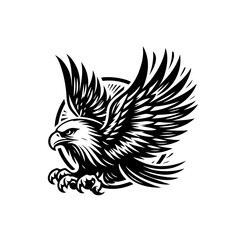 Obraz premium Fierce Eagle Talon Attack Emblem.