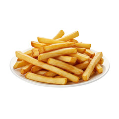 french fries isolated on transparent background