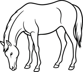 Black silhouette vector illustration of a wild deer