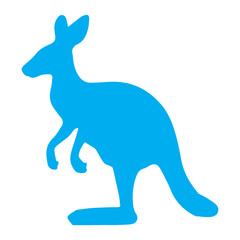 Kangaroo blue icon