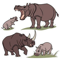 rhino vector illustration