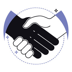 Diverse Hands Shaking in Agreement, Symbolizing Partnership