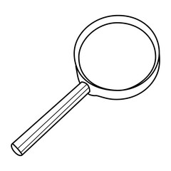 Hand drawing of a magnifying glass icon,Magnifying magnifying glass zoom zoom icon professionally,Magnifying glass icon, magnifier icon,Search icon.Vector Illustration