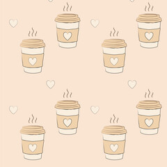 Coffee Lover Digital Seamless Pattern