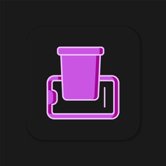 Filled outline Food ordering on mobile icon isolated on black background. Order by mobile phone. Restaurant food delivery concept. Flat filled outline style with shadow. Vector