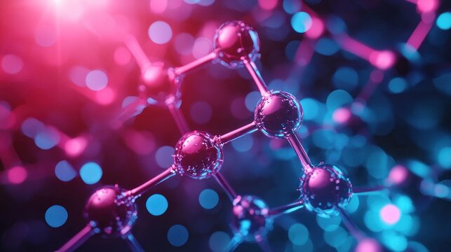 An educational diagram showing the molecular structure of iodide ions with vibrant 3D rendering and glowing effects