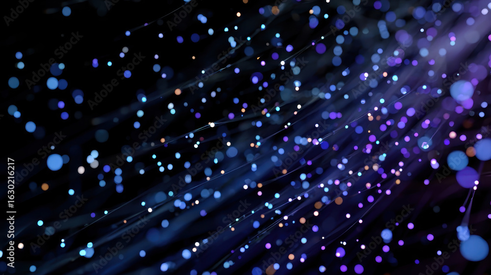 Aufkleber abstract data stream: an abstract visualization of data streams, featuring glowing particles and a n