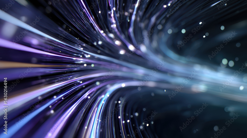 Aufkleber digital data stream: a dynamic visual representation of digital data streams, with flowing lines and