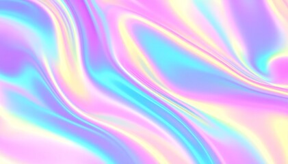 Obraz premium A vibrant, multicolored background featuring smooth, flowing wavy lines that create a dynamic and energetic visual effect, perfect for various designs.