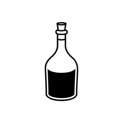 bottle with cork icon vector