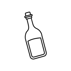 bottle with cork icon vector