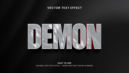 demon editable text effect