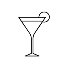 cocktail glass icon vector