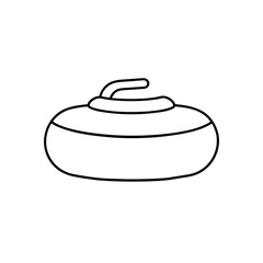 curling stone icon vector
