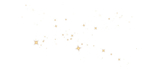 Fototapeta premium Magical glittering confetti with bright glow, snow sparkles, and bokeh light effect PNG for festive design