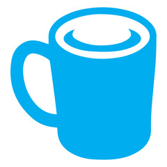 Mug blue icon