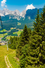 Alpine summer view at Mount Astberg, Going, Kitzbuehel, Tyrol, Austria