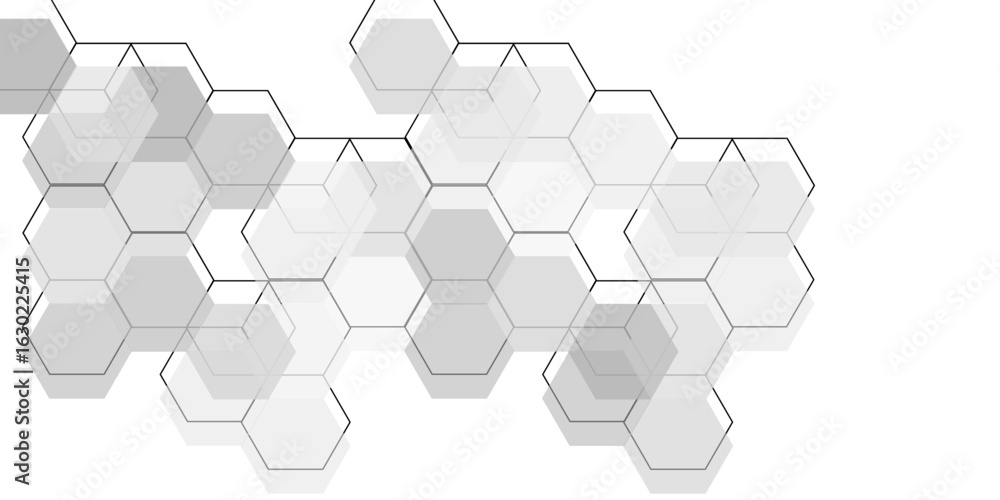 Poster abstract background with hexagons futuristic glowing technology. graphic concept. vector honeycomb c