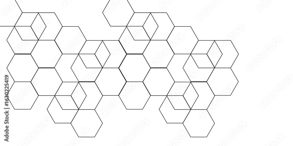 Aufkleber abstract background with hexagons futuristic glowing technology. graphic concept. vector honeycomb c