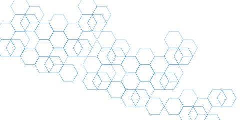 Abstract background with hexagons futuristic glowing technology. Graphic concept. Vector honeycomb cell mosaic hexagon. 
