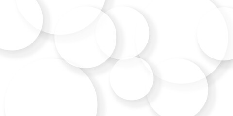 Abstract minimal geometric white and gray light background paper design. Vector circle element business template design.