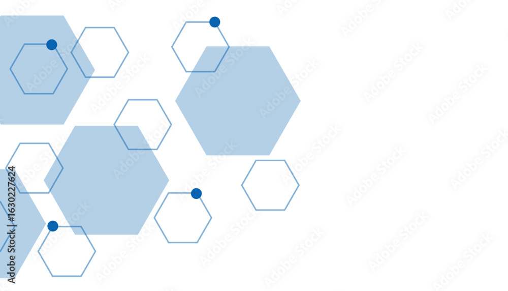 Poster white and blue technology hexagonal abstract background. abstract blue hexagon or digital technology