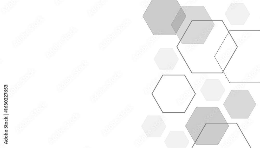 Poster white and blue technology hexagonal abstract background. abstract silverl hexagon or digital technol