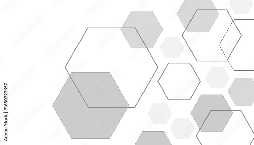 Poster white and blue technology hexagonal abstract background. abstract silver hexagon or digital technolo